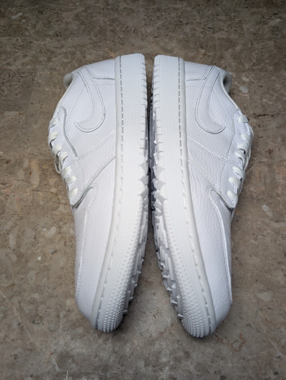 Nike Air Jordan 1 Low GS (2022) Golf Triple White #DD9315-101 Men's Size 10 - Picture 9 of 12